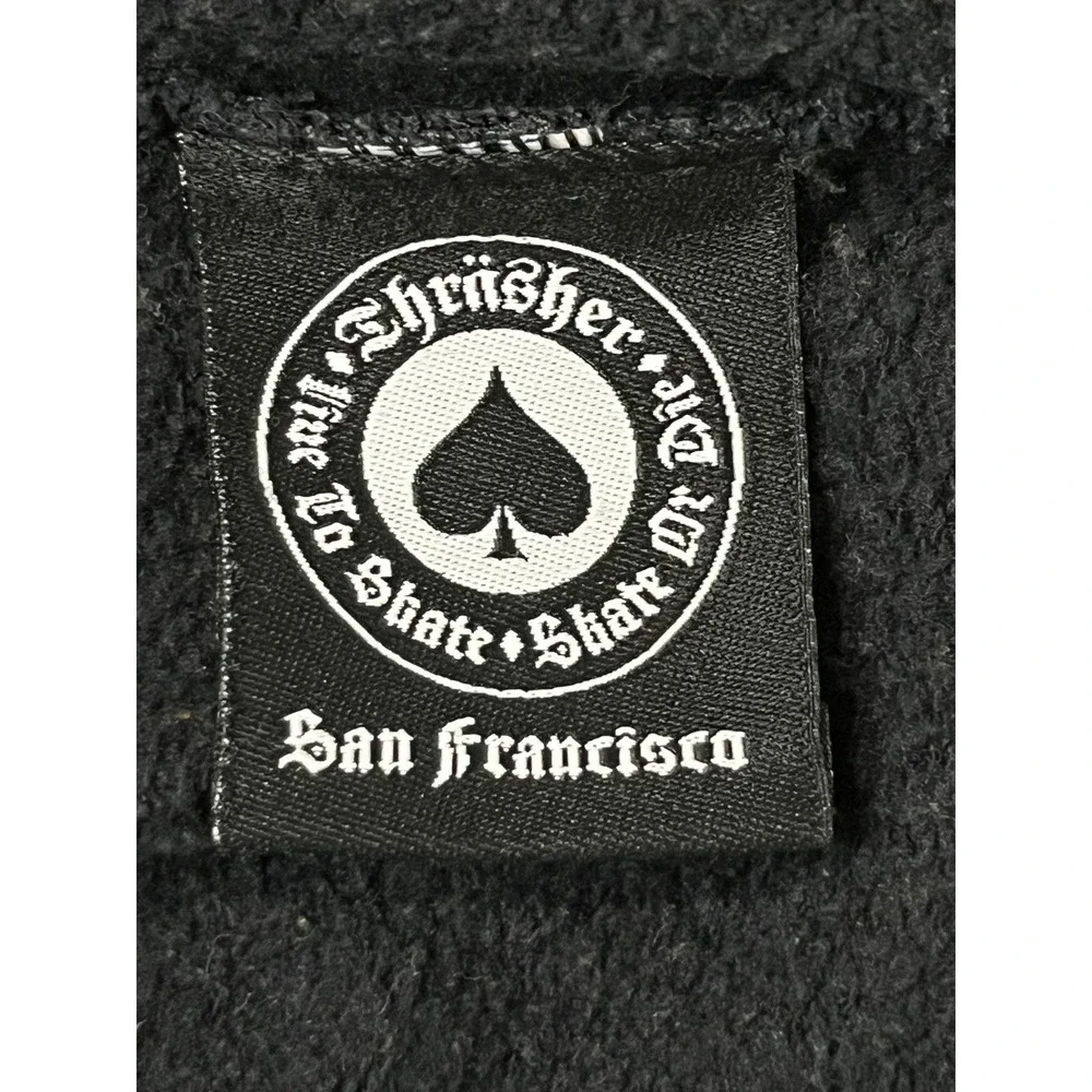 Thrasher Magazine Rose Logo Sweatpants Men's Medium Black Skate Fleece Joggers